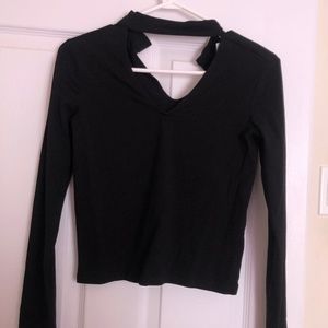 H&M choker style long sleeve shirt